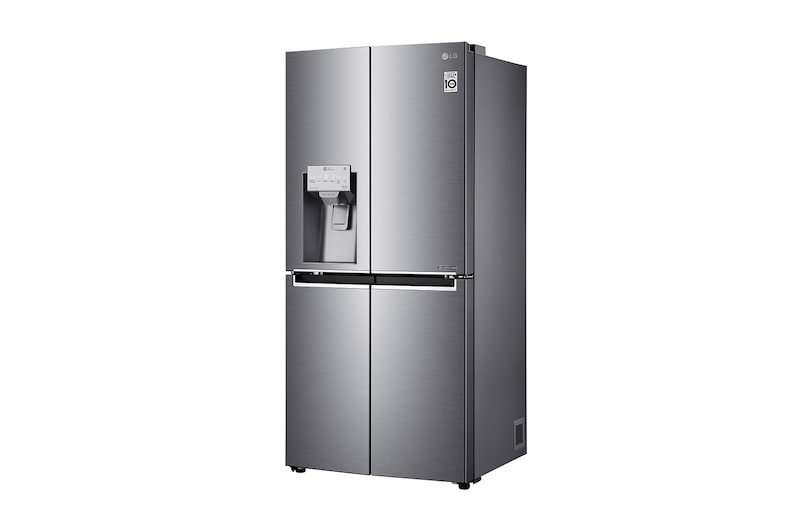 LG Multi-Door mit Eis-, Crushed Ice- und Wasserspender | 506 Liter Kapazität | Energieeffizienzklasse E | Festwasseranschluss | Steel | GML844PZKZ, GML844PZKZ