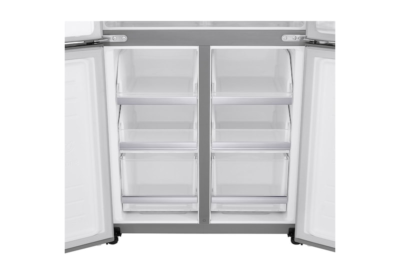 LG Multi-Door mit Eis-, Crushed Ice- und Wasserspender | 506 Liter Kapazität | Energieeffizienzklasse E | Festwasseranschluss | Steel | GML844PZKZ, GML844PZKZ