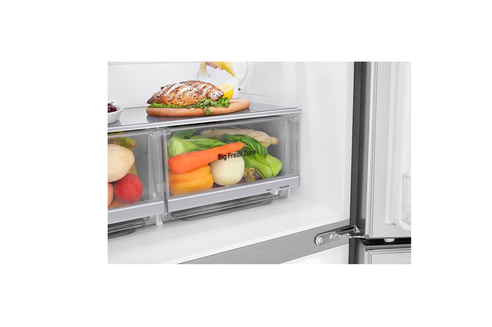 LG Multi-Door mit Eis-, Crushed Ice- und Wasserspender | 506 Liter Kapazität | Energieeffizienzklasse E | Festwasseranschluss | Steel | GML844PZKZ, GML844PZKZ