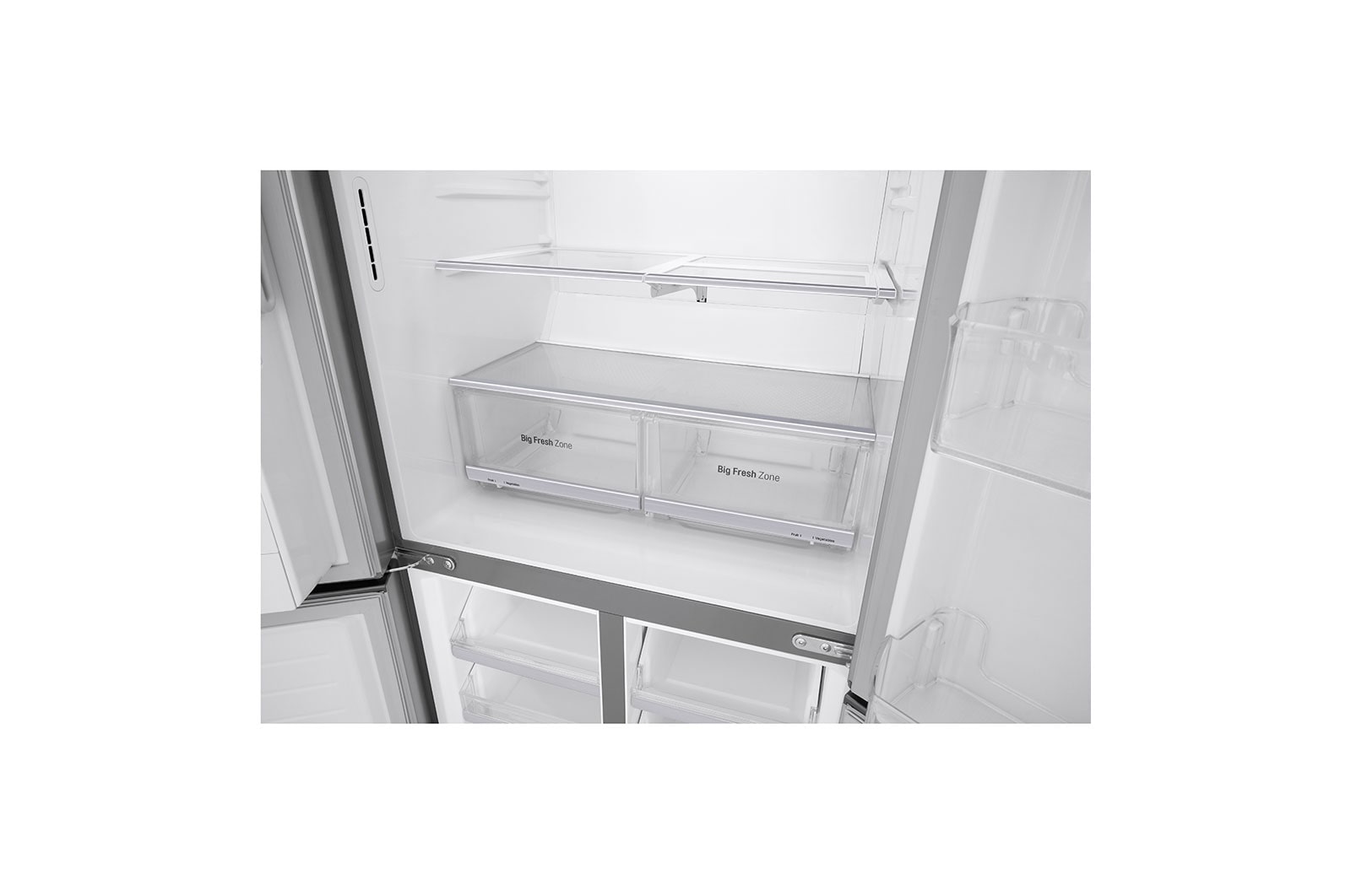 LG Multi-Door mit Eis-, Crushed Ice- und Wasserspender | 506 Liter Kapazität | Energieeffizienzklasse E | Festwasseranschluss | Steel | GML844PZKZ, GML844PZKZ