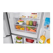 LG Multi-Door mit Eis-, Crushed Ice- und Wasserspender | 506 Liter Kapazität | Energieeffizienzklasse E | Festwasseranschluss | Steel | GML844PZKZ, GML844PZKZ