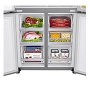 LG Multi-Door mit Eis-, Crushed Ice- und Wasserspender | 506 Liter Kapazität | Energieeffizienzklasse E | Festwasseranschluss | Steel | GML844PZKZ, GML844PZKZ