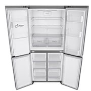 LG Multi-Door mit Eis-, Crushed Ice- und Wasserspender | 506 Liter Kapazität | Energieeffizienzklasse E | Festwasseranschluss | Steel | GML844PZKZ, GML844PZKZ