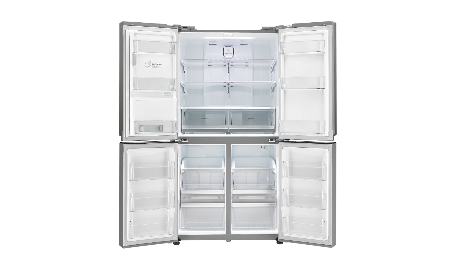 LG Multi Door Side by Side mit 4 Türen | Eis- und Wasserspender | Edelstahl-Front, GML916NSHZ