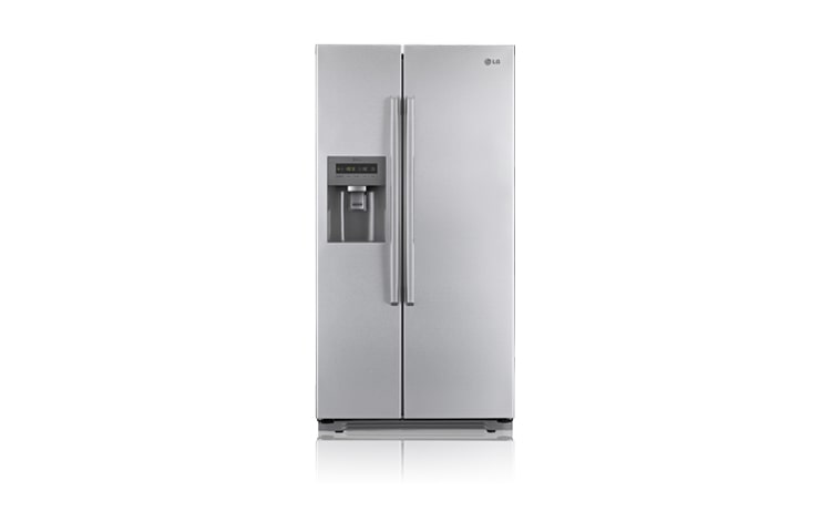 LG Side-by-Side mit Energieeffizienzklasse A+ , edler Premium Platinum-Front sowie Eis- und Wasserspender – ideal auch für Crushed Ice., GS3159PVEV