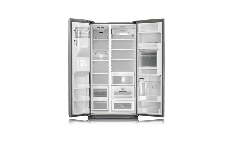 LG SIDE-BY-SIDE MIT EDLEM DESIGN UND MAXIMALER FLEXIBILITÄT. ZUSÄTZLICHER KOMFORT DANK FRISCHE-FEATURES WIE FRESH 0 ZONE., GS5162PVLV