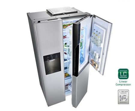 LG Side-by-Side mit modernem Design trifft Effizienz und Komfort | Energieeffizienzklasse* A++, GS9366NECZ