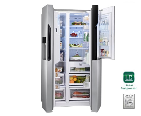 LG Side-by-Side mit modernem Design trifft Effizienz und Komfort | Energieeffizienzklasse* A++, GS9366NECZ