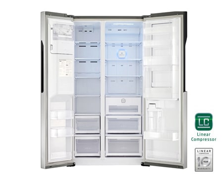 LG Side-by-Side mit modernem Design trifft Effizienz und Komfort | Energieeffizienzklasse* A++, GS9366NECZ
