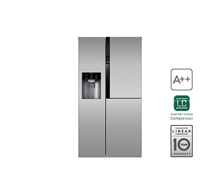 Vorderseite von LG Side-by-Side mit modernem Design trifft Effizienz und Komfort GS9366PZYZD