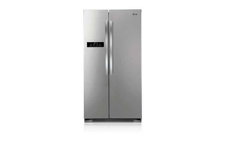 LG Side-by-Side-Kühlschrank mit Total No Frost Technologie, Moist Balance Crisper und Premium Platinum Oberfläche, GSB325PVQV