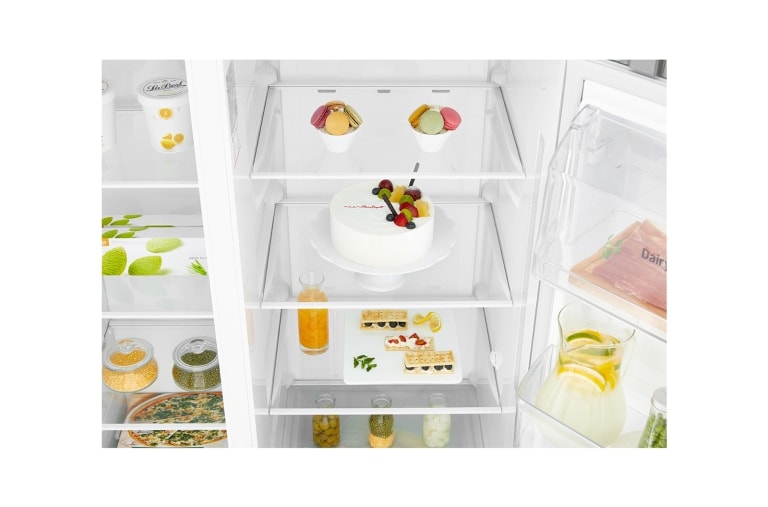 LG Side-by-Side mit 626 Litern Kapazität | Energieeffizienzklasse* F, GSB760PZXZ