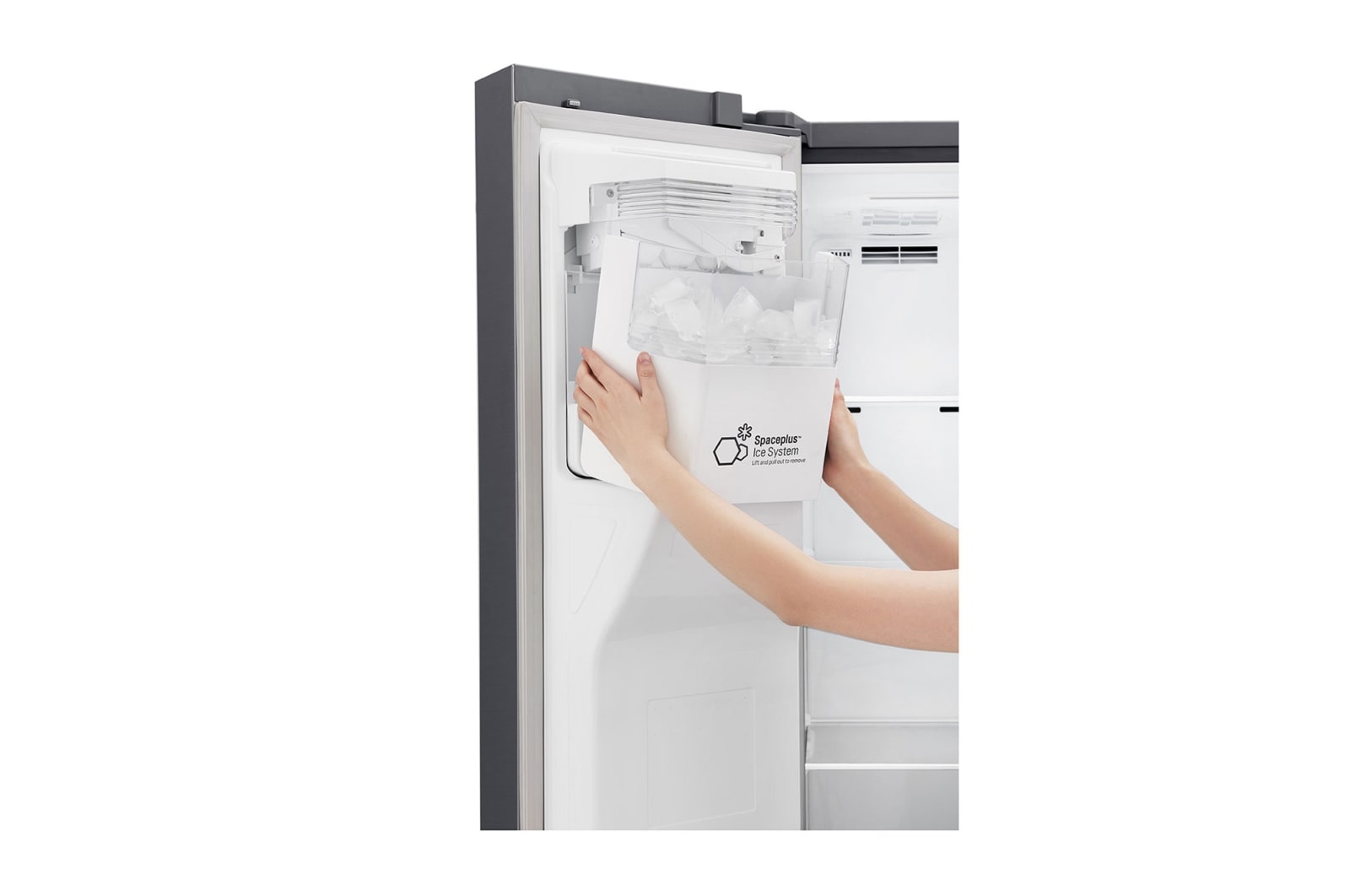 LG Side-by-Side mit Door-in-Door® |  Eis-, Crushed Ice- und Wasserspender  | 625 Liter Kapazität | Energieeffizienzklasse E | Interner Wassertank 4L | Grau | GSJ471DIDZ, GSJ471DIDZ
