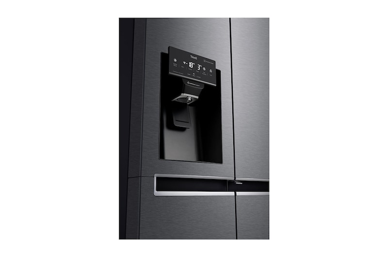 LG Side-by-Side mit Door-in-Door® | Eis-, Crushed Ice- und Wasserspender | 625 Liter Kapazität | Energieeffizienzklasse F | Festwasseranschluss | Dark Graphite | GSJ470DIDV, GSJ470DIDV