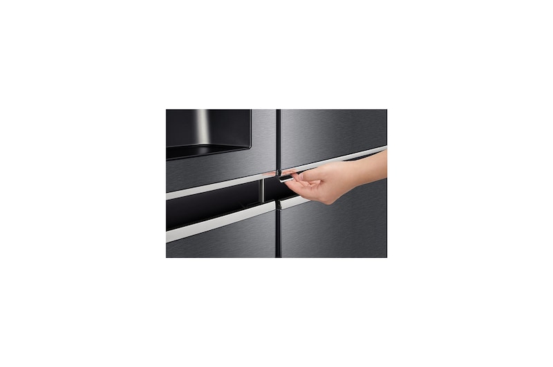 LG Side-by-Side mit Door-in-Door® | Eis-, Crushed Ice- und Wasserspender | 625 Liter Kapazität | Energieeffizienzklasse F | Festwasseranschluss | Dark Graphite | GSJ470DIDV, GSJ470DIDV