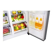 LG Side-by-Side mit Door-in-Door® |  Eis-, Crushed Ice- und Wasserspender  | 625 Liter Kapazität | Energieeffizienzklasse F | Festwasseranschluss  | Dark Graphite | GSJ470DIDV, GSJ470DIDV