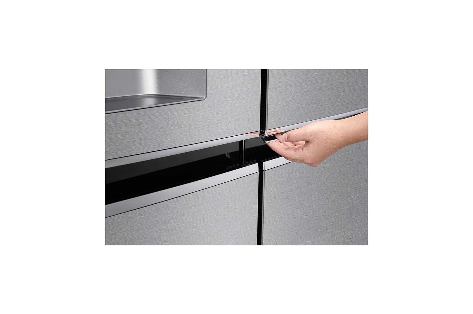 LG Side-by-Side mit Door-in-Door® | Eis-, Crushed Ice- und Wasserspender | 625 Liter Kapazität | Energieeffizienzklasse F | Festwasseranschluss | Steel | GSJ760PZZZ, GSJ760PZZZ