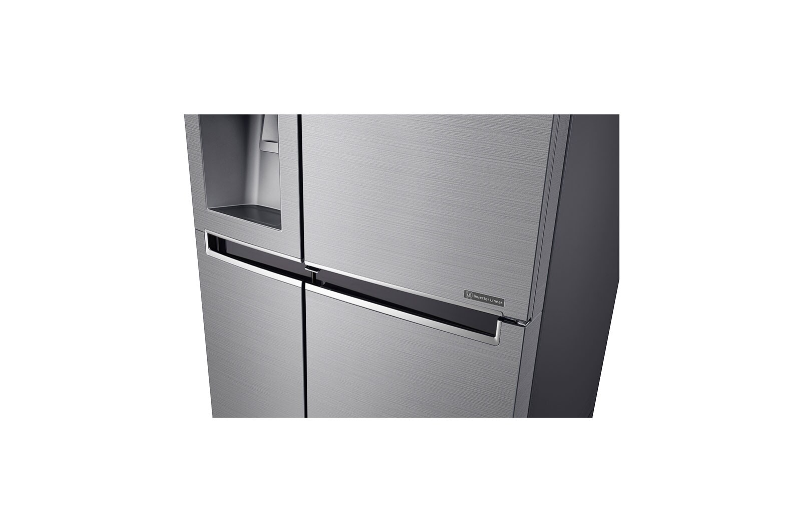 LG Side-by-Side mit Door-in-Door® | Eis-, Crushed Ice- und Wasserspender | 625 Liter Kapazität | Energieeffizienzklasse F | Festwasseranschluss | Steel | GSJ760PZZZ, GSJ760PZZZ