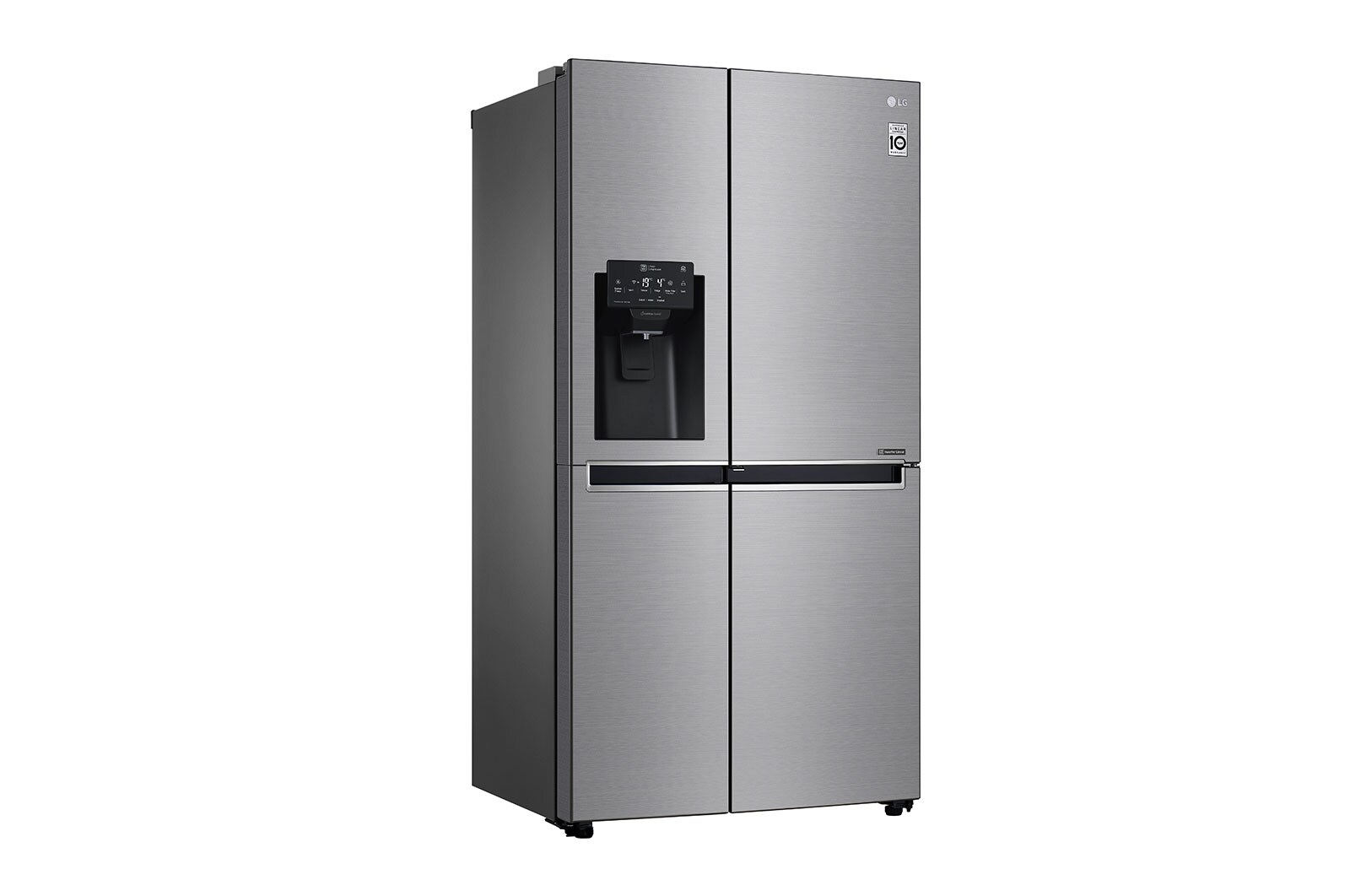 LG Side-by-Side mit Door-in-Door® | Eis-, Crushed Ice- und Wasserspender | 625 Liter Kapazität | Energieeffizienzklasse F | Festwasseranschluss | Steel | GSJ760PZZZ, GSJ760PZZZ