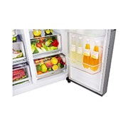 LG Side-by-Side mit Door-in-Door® | Eis-, Crushed Ice- und Wasserspender | 625 Liter Kapazität | Energieeffizienzklasse F | Festwasseranschluss | Steel | GSJ760PZZZ, GSJ760PZZZ