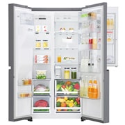 LG Side-by-Side mit Door-in-Door® | Eis-, Crushed Ice- und Wasserspender | 625 Liter Kapazität | Energieeffizienzklasse F | Interner Wassertank 4L | Steel | GSJ761PZZZ, GSJ761PZZZ