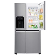 LG Side-by-Side mit Door-in-Door® | Eis-, Crushed Ice- und Wasserspender | 625 Liter Kapazität | Energieeffizienzklasse F | Interner Wassertank 4L | Steel | GSJ761PZZZ, GSJ761PZZZ