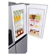 LG Side-by-Side mit Door-in-Door® | Eis-, Crushed Ice- und Wasserspender | 625 Liter Kapazität | Energieeffizienzklasse F | Interner Wassertank 4L | Steel | GSJ761PZZZ, GSJ761PZZZ