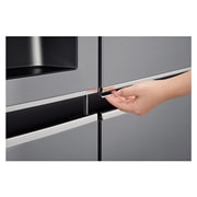 LG Side-by-Side mit Door-in-Door® | Eis-, Crushed Ice- und Wasserspender | 625 Liter Kapazität | Energieeffizienzklasse F | Interner Wassertank 4L | Steel | GSJ761PZZZ, GSJ761PZZZ
