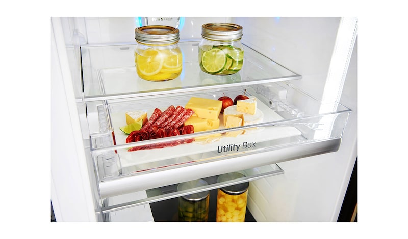 LG Side-by-Side mit Door-in-Door® | Eis-, Crushed Ice- und Wasserspender | 625 Liter Kapazität | Energieeffizienzklasse F | Interner Wassertank 4L | Edelstahl | GSJ961NEAZ, GSJ961NEAZ