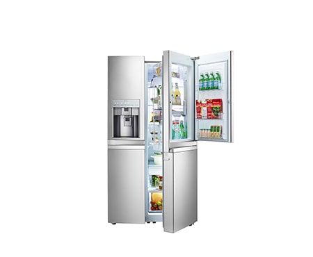 LG Side-by-Side Kühlschrank mit modernem Design, mehr Flexibilität und Energieeffizienzklasse A++, GSJ976NSBZ