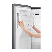 LG Side-by-Side Kühlschrank (F, 625L, 179cm hoch) mit Eis-, Crushed Ice- und Wasserspender & internem Wassertank | GSL481PZXZ, GSL481PZXZ