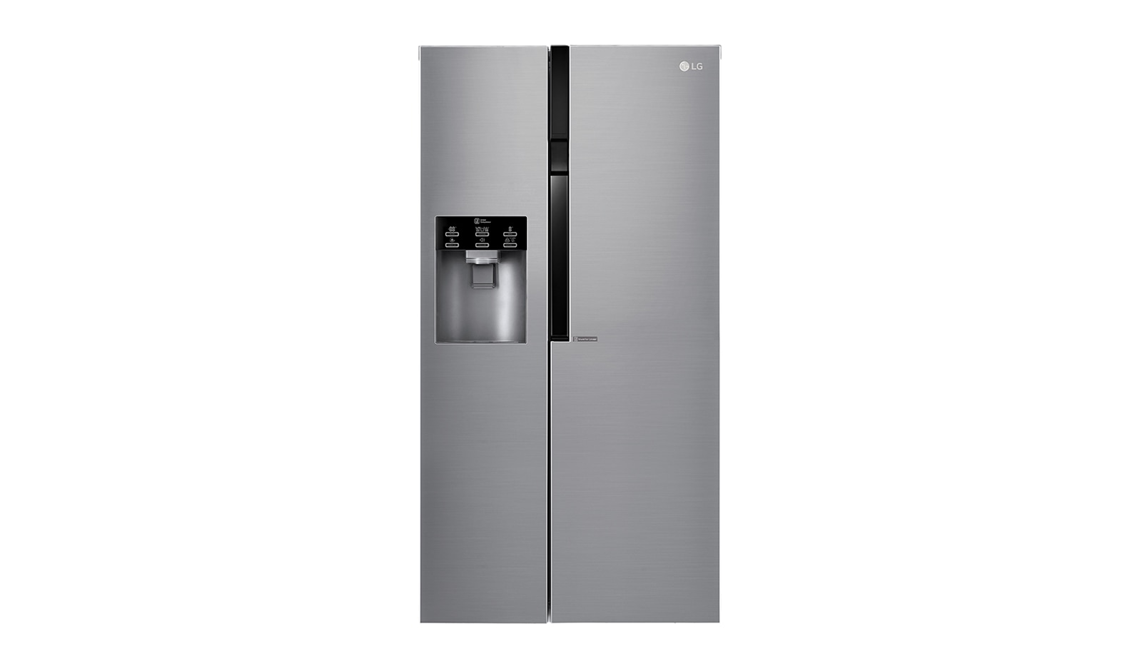 LG  ​Side-by-Side mit Eis-, Crushed Ice- und Wasserspender | 591  Liter Kapazität | Energieeffizienzklasse F |  Interner Wassertank 4L | Steel | GSL561PZUZ, GSL561PZUZ
