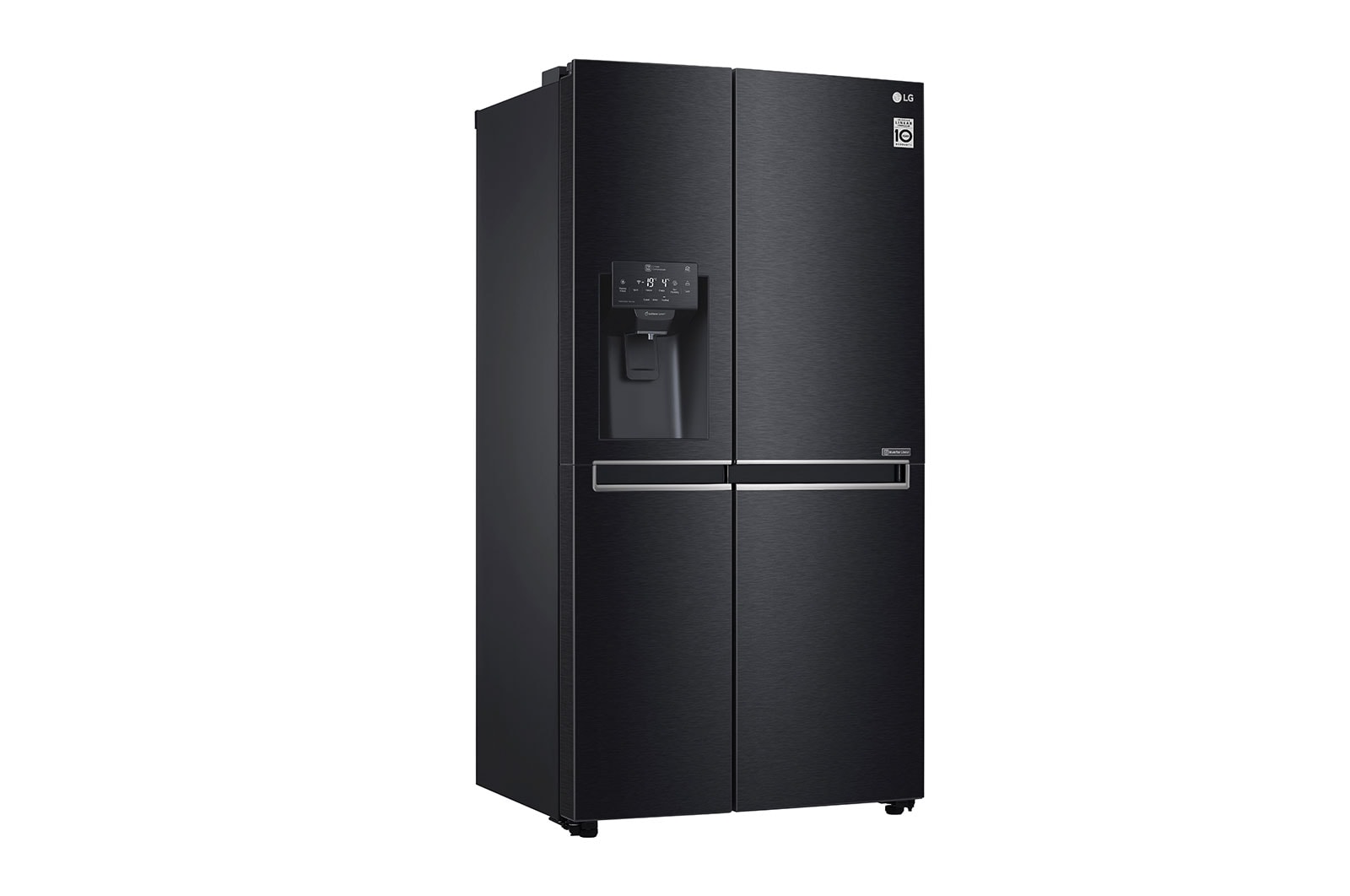LG Side-by-Side mit Eis-, Crushed Ice- und Wasserspender | 625 Liter Kapazität | ​Energieeffizienzklasse​ F | Interner Wassertank 4L | Matte Black Steel | GSL761MCZZ, GSL761MCZZ
