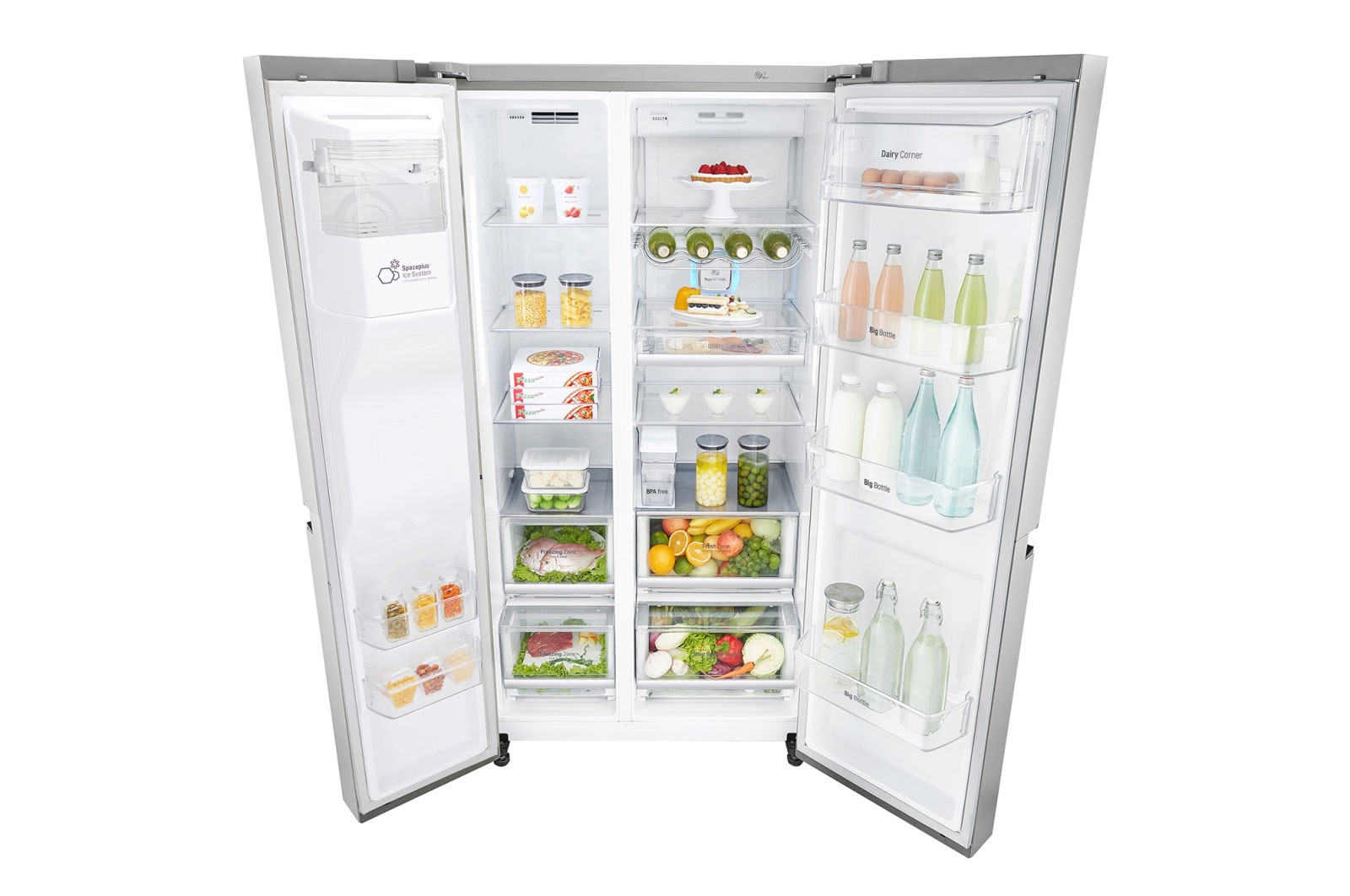 LG Side-by-Side mit Eis-, Crushed Ice- und Wasserspender | Total No Frost | Energieeffizienzklasse* A+++, GSL961NEBF