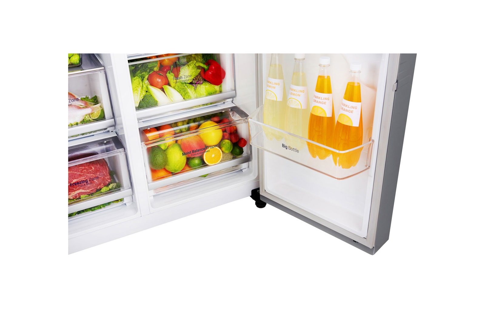LG Side-by-Side mit Eis-, Crushed Ice- und Wasserspender | Total No Frost | Energieeffizienzklasse* A+++, GSL961NEBF