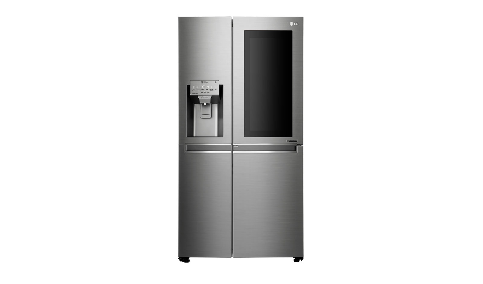 LG Side-by-Side mit InstaView Door-in-Door® | Eis-, Crushed Ice- und Wasserspender | 625 Liter Kapazität | Energieeffizienzklasse F | Festwasseranschluss | Edelstahl | GSX960NEAZ, GSX960NEAZ