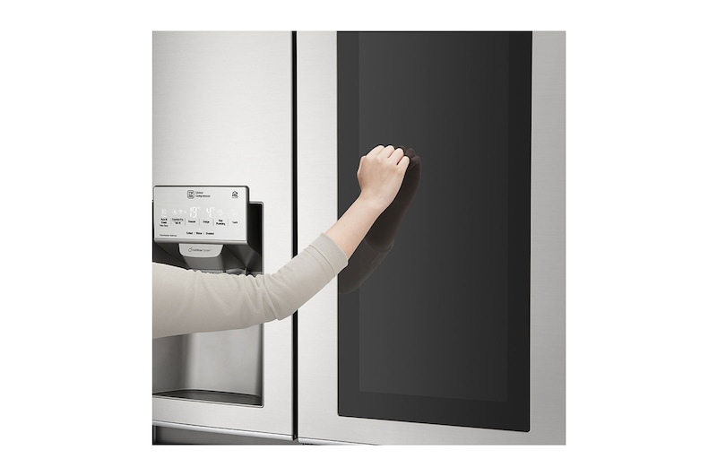 LG Side-by-Side mit InstaView Door-in-Door® | Eis-, Crushed Ice- und Wasserspender | 625 Liter Kapazität | Energieeffizienzklasse F | Festwasseranschluss | GSX960NEVZ, GSX960NEVZ