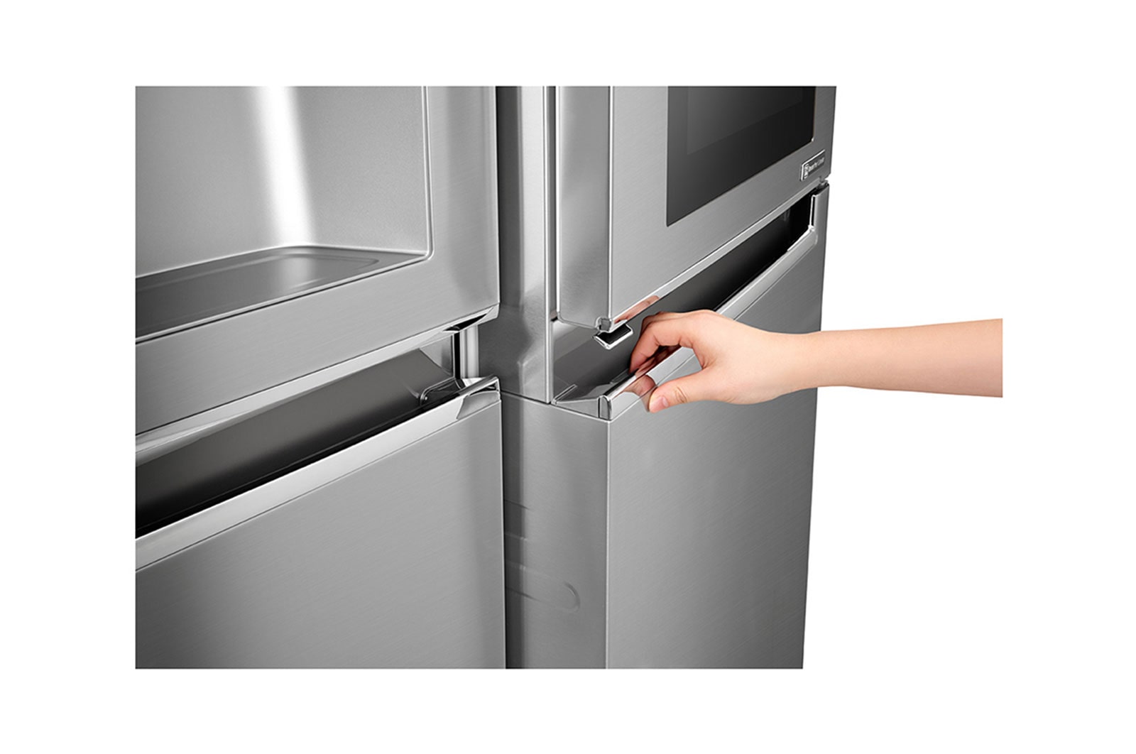 LG Side-by-Side mit InstaView Door-in-Door® | Eis-, Crushed Ice- und Wasserspender | 625 Liter Kapazität | Energieeffizienzklasse F | Festwasseranschluss | GSX960NEVZ, GSX960NEVZ