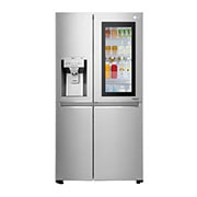 LG Side-by-Side mit InstaView Door-in-Door® | Eis-, Crushed Ice- und Wasserspender | 625 Liter Kapazität | Energieeffizienzklasse F | Festwasseranschluss | GSX960NEVZ, GSX960NEVZ