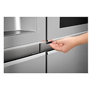 LG Side-by-Side mit InstaView Door-in-Door® | Eis-, Crushed Ice- und Wasserspender | 625 Liter Kapazität | Energieeffizienzklasse F | Festwasseranschluss | GSX960NEVZ, GSX960NEVZ