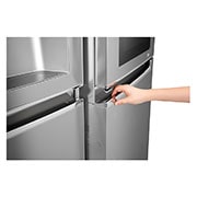 LG Side-by-Side mit InstaView Door-in-Door® | Eis-, Crushed Ice- und Wasserspender | 625 Liter Kapazität | Energieeffizienzklasse F | Festwasseranschluss | GSX960NEVZ, GSX960NEVZ