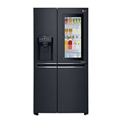 LG Side-by-Side mit InstaView Door-in-Door® | Eis-, Crushed Ice- und Wasserspender | 625 Liter Kapazität | Energieeffizienzklasse F | Interner Wassertank 4L | Matte Black | GSX961MCVZ, GSX961MCVZ