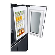 LG Side-by-Side mit InstaView Door-in-Door® | Eis-, Crushed Ice- und Wasserspender | 625 Liter Kapazität | Energieeffizienzklasse F | Interner Wassertank 4L | Matte Black | GSX961MCVZ, GSX961MCVZ