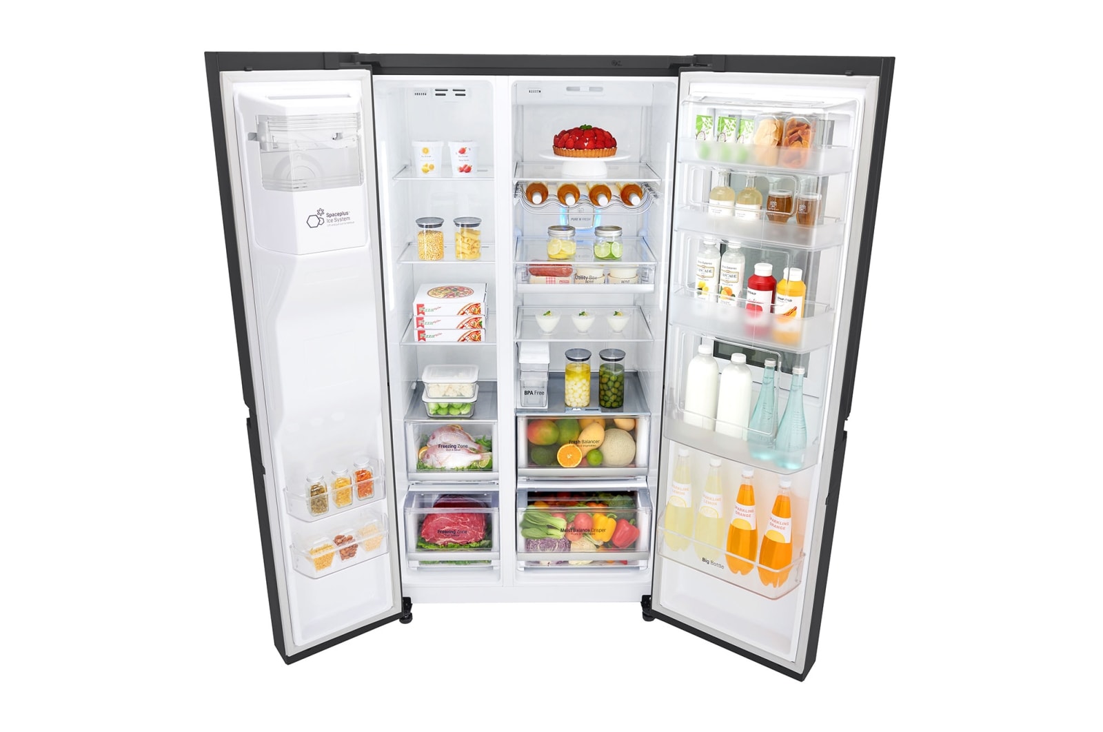 LG InstaView™ Side-by-Side mit 601 Litern Kapazität, GSX961MTAZ