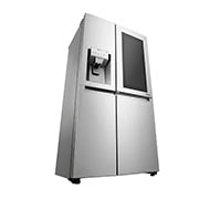 LG Side-by-Side mit InstaView Door-in-Door® | Eis-, Crushed Ice- und Wasserspender | 625 Liter Kapazität | Energieeffizienzklasse F | Interner Wassertank 4L | Edelstahl | GSX961NEAZ, GSX961NEAZ
