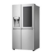 LG Side-by-Side mit InstaView Door-in-Door® | Eis-, Crushed Ice- und Wasserspender | 625 Liter Kapazität | Energieeffizienzklasse F | Interner Wassertank 4L | Edelstahl | GSX961NEAZ, GSX961NEAZ