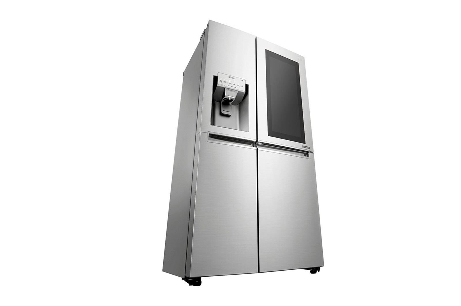 LG Side-by-Side mit InstaView Door-in-Door® | Eis-, Crushed Ice- und Wasserspender | 625 Liter Kapazität | Energieeffizienzklasse F | Interner Wassertank 4L | Edelstahl | GSX961NEAZ, GSX961NEAZ