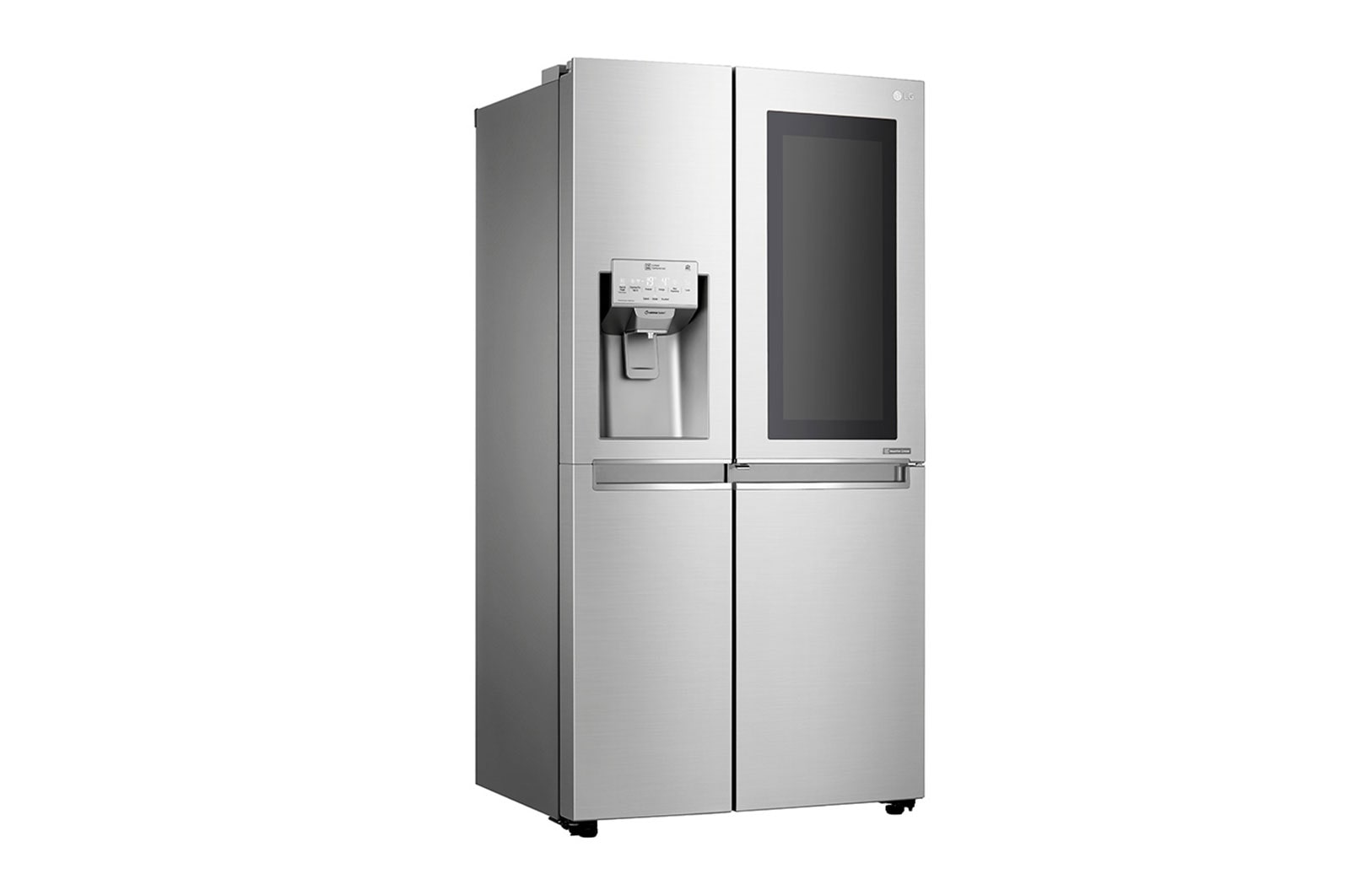 LG Side-by-Side mit InstaView Door-in-Door® | Eis-, Crushed Ice- und Wasserspender | 625 Liter Kapazität | Energieeffizienzklasse F | Interner Wassertank 4L | Edelstahl | GSX961NEAZ, GSX961NEAZ