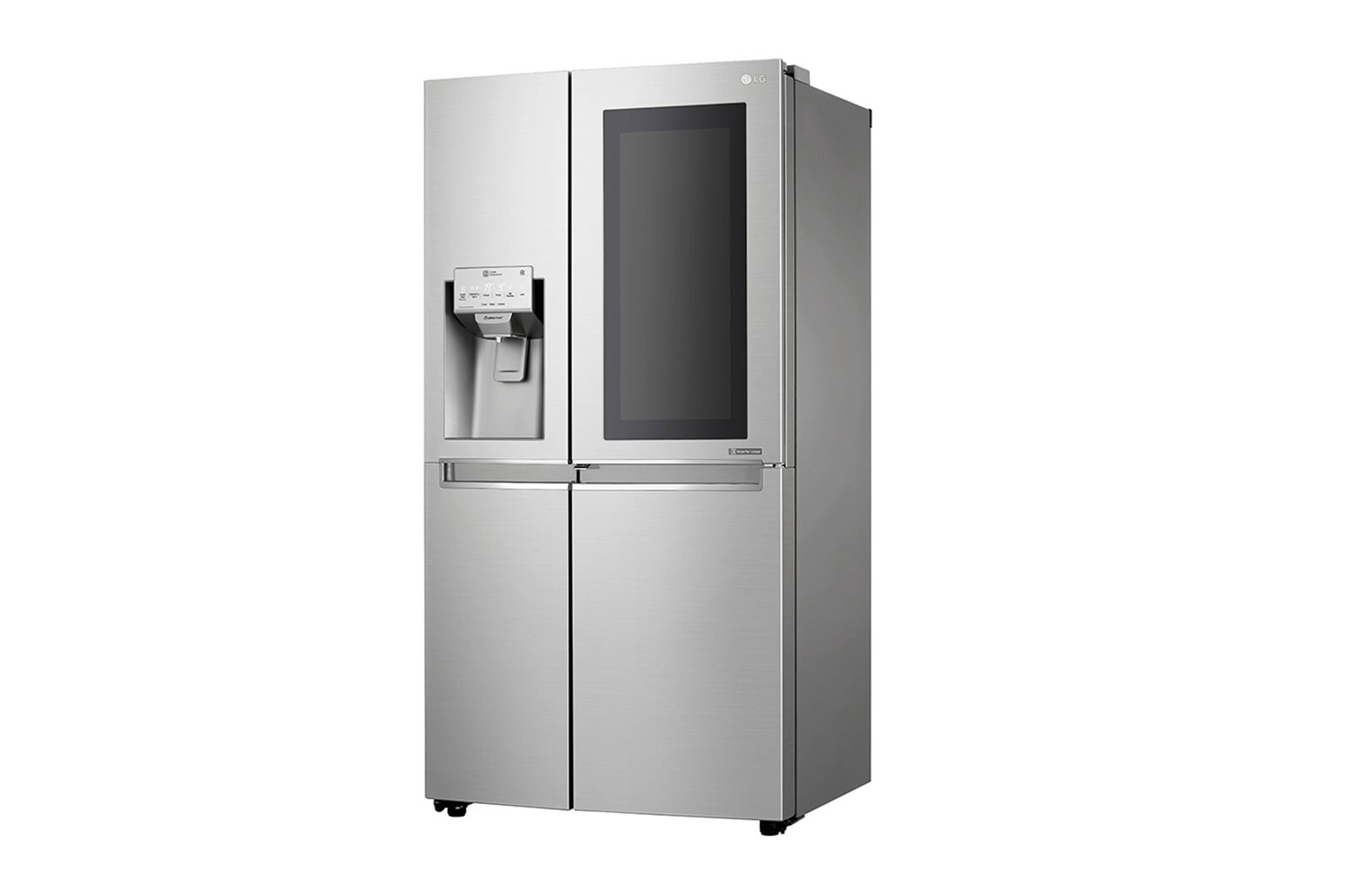 LG Side-by-Side mit InstaView Door-in-Door® | Eis-, Crushed Ice- und Wasserspender | 625 Liter Kapazität | Energieeffizienzklasse F | Interner Wassertank 4L | Edelstahl | GSX961NEAZ, GSX961NEAZ