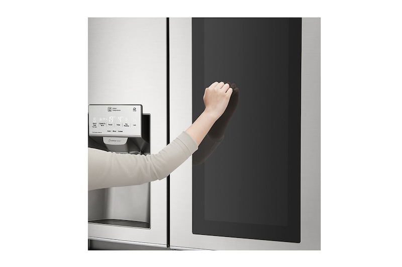 LG Side-by-Side mit InstaView Door-in-Door® | Eis-, Crushed Ice- und Wasserspender | 625 Liter Kapazität | Energieeffizienzklasse F | Interner Wassertank 4L | Edelstahl | GSX961NEVZ, GSX961NEVZ